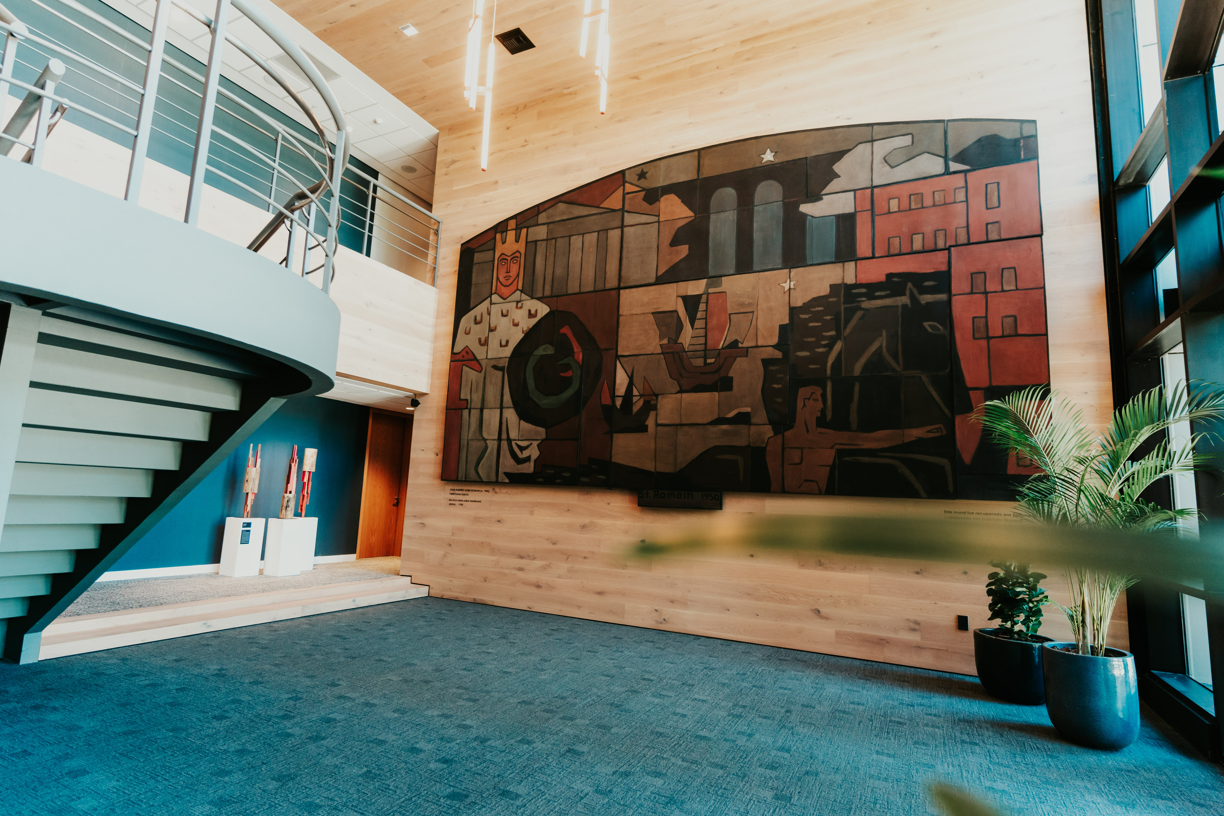 Mural de 1905 del artista José Alberto Saint Romain, restaurado por Estudio Dovat y Gabriela Siccardi Pisano.
